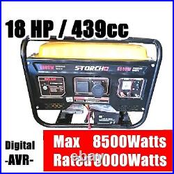 18HP Rated 8000W Max 8500W Single Phase Generator 4 Stroke Portable Petrol