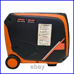 4kW Silent Inverter Generator 4000w Petrol 230v Electric Start Handle & Wheels