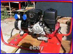 5KVA Honda GX270 petrol generator. Dual voltage 230v & 110 volt large fuel tank