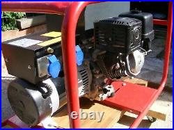 5KVA Honda GX270 petrol generator. Dual voltage 230v & 110 volt large fuel tank