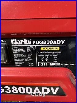 Clarke PG3800ADV 3kVA Dual Voltage Petrol Generator collection only please