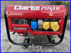 Clarke Power Generator PG3800DV WITH 2 BOTTLES OF OIL