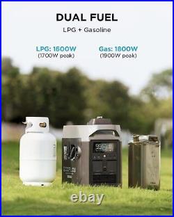 EcoFlow Portable Silent Smart Power Generator LPG Petrol Dual Fuel 1800W 230V