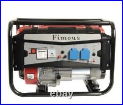 Fimous Petrol Generator 6800W 3.1 Kw 8HP Recoil Start 2 UK 240V Plug