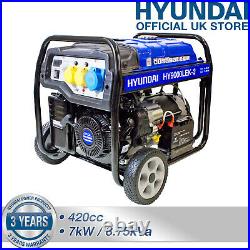 Generator Petrol Portable Electric Start 14hp 7000w 7kw 8.75kVa 4 Stroke Hyundai