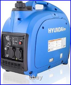 Hyundai 2000W / 2kW Petrol Inverter Generator, Pure Sine Wave Output, Suitcase