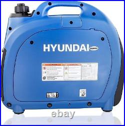 Hyundai 2000W / 2kW Petrol Inverter Generator, Pure Sine Wave Output, Suitcase