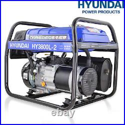 Hyundai Grade A HY3800L-2 3.2kWith4kVa Recoil Start Petrol Generator