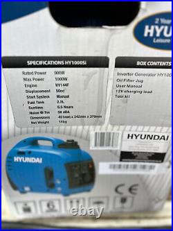 Hyundai HY1000Si 1000W Portable Petrol Inverter Generator