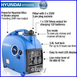 Hyundai HY2000Si Portable Petrol Inverter Generator 2000W