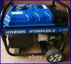 Hyundai HY3800L-2 Electric Start Site Petrol Generator Blue/Black