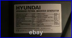 Hyundai HY6500SEI 230V Petrol 6000W 6.6kW 6kVA Inverter Generator