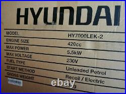 Hyundai HY7000LEK-2 5.5kw 6.8kva Portable Unleaded 420cc Petrol Generator