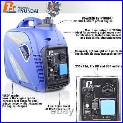 Hyundai P2500i Portable Petrol Generator Inverter Suitcase Silent 2200With2.2kW