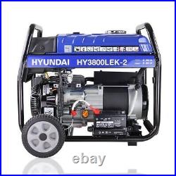 Hyundai Petrol Site Open Generator with Electric, Recoil Start HY3800LEK-2