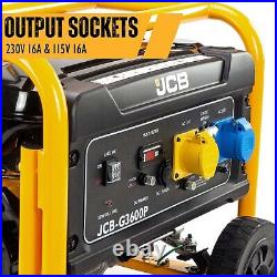 JCB 3.6kW Petrol Site Generator 7.5hp 224cc Recoil STart JCB-G3600P