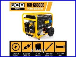 JCB G8000PE 7.9kw / 9.8kVa 15hp 457cc Engine Petrol Site Generator 115V / 230V