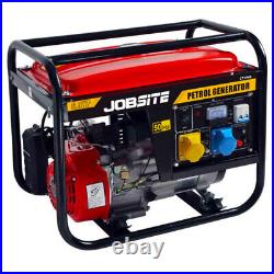 Jobsite Petrol Generator 115V/230V 4 Stroke 6.5HP Air Cooled Engine Portable