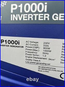 P1 1000W Portable Petrol Inverter Suitcase Generator Powered by Hyundai P1000i