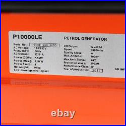 P1 Petrol Site Generator 7.9kW / 9.8kVA, Recoil & Electric Start P10000LE