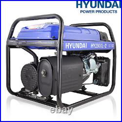 Petrol Generator 2.2kW / 2.75kVa Recoil Start Catering 2x 13A Sockets HY2800L-3