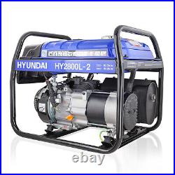 Petrol Generator 2.2kW / 2.75kVa Recoil Start Catering 2x 13A Sockets HY2800L-3