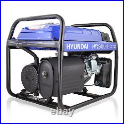 Petrol Generator 2.2kW / 2.75kVa Recoil Start Catering 2x 13A Sockets HY2800L-3