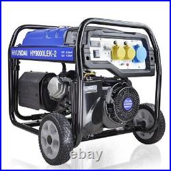 Petrol Generator 7kW / 8.75kVA Recoil & Electric Start Open Frame Site Hyundai