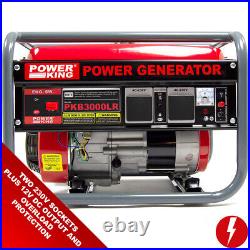 Petrol Generator PowerKing Portable PKB3000LR 2200w 2.75KVA Quiet Camping Power