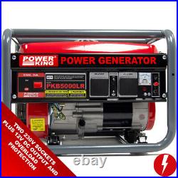 Petrol Generator PowerKing Portable PKB5000LR 3200w 4KVA Quiet Camping Plus Oil