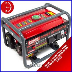 Petrol Generator PowerKing Portable PKB5000LR 3200w 4KVA Quiet Camping Power