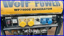 Petrol Generator Wolf Portable WP7500E Electric Start Power 110V 230V