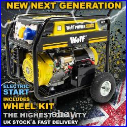 Petrol Generator Wolf Portable WPB9510ES 7500w 9.4KVA Electric Camping Power