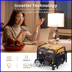 Petrol Inverter Generator Portable 5500W 5.0kVA 4-Stroke +ATS Interface Camping