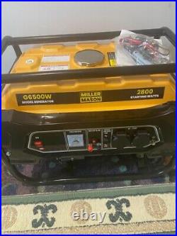 Petrol Model Generator Portable 3.4k Miller & Mason 2800 Watts G6500w New
