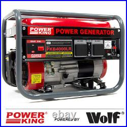 PowerKing Petrol Generator PKB4000LR 2800w 3.5KVA Wolf 7HP 4 Stroke