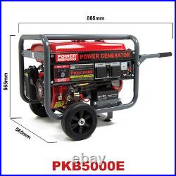 PowerKing Petrol Generator PKB5000ES 3200w Wolf 7HP Electric Start Wheel Kit