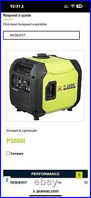 Pramac P3500i 3.3KVA 230v 13A Petrol Generator