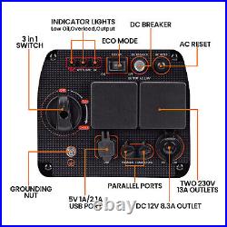 Silent Generator 3000 W 3300 W 21.5kg Pure Sine Wave ECO Overload Protection