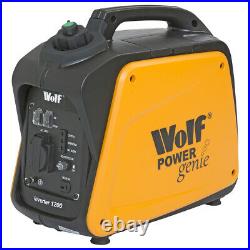 Silent Inverter Generator Wolf 1200w Petrol 4 Stroke Portable Camping Power