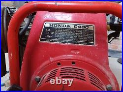 Used Generator 110V & 240V Honda G400 petrol engine. 4.0 KVA