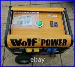 Wolf WP7500E Electric Start Portable 4 Stroke 7000W 15HP Petrol Generator
